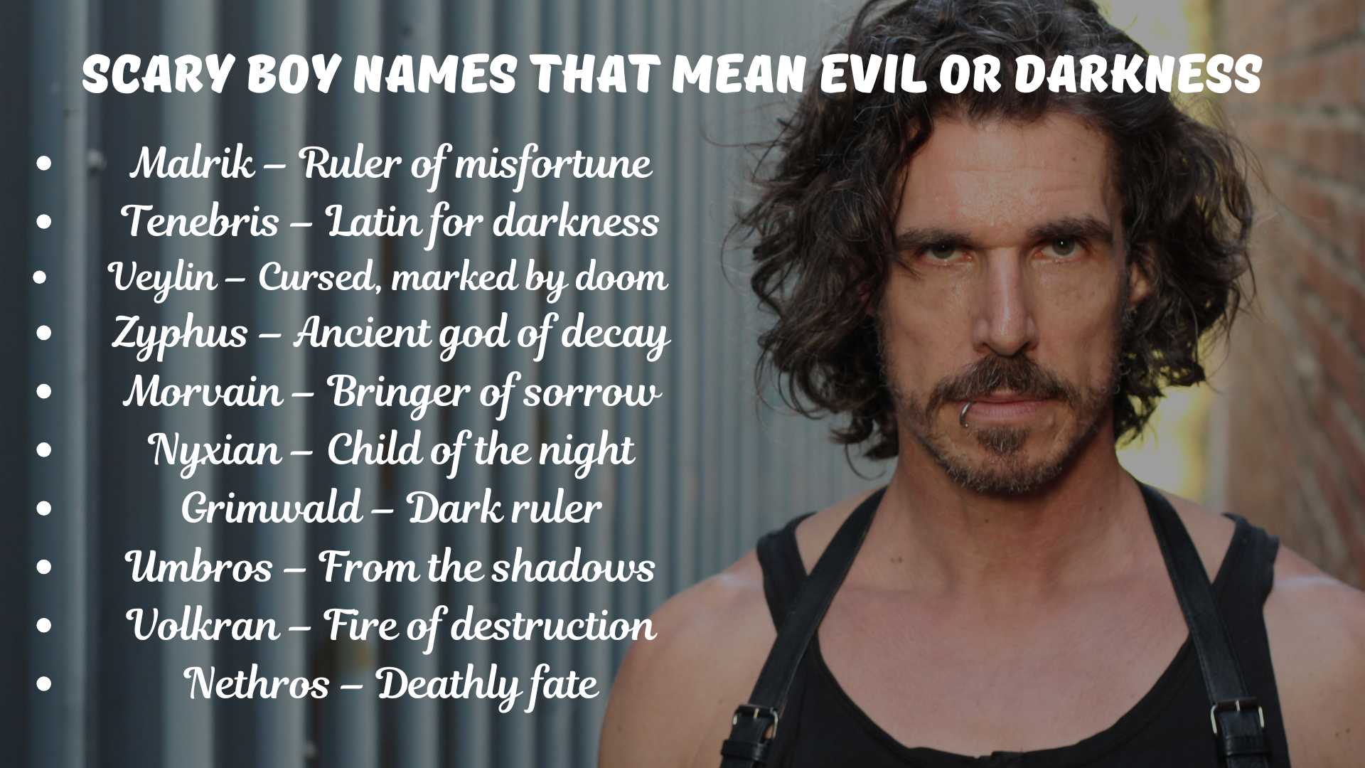 Scary Boy Names That Mean Evil or Darkness