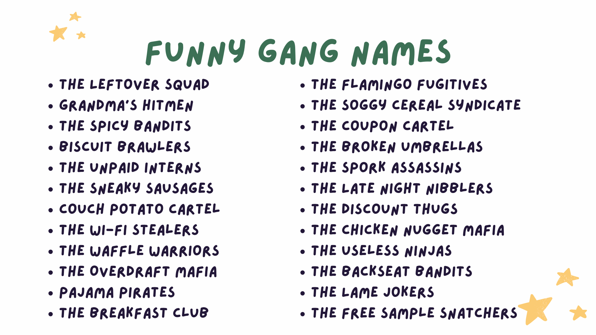 Funny Gang Names