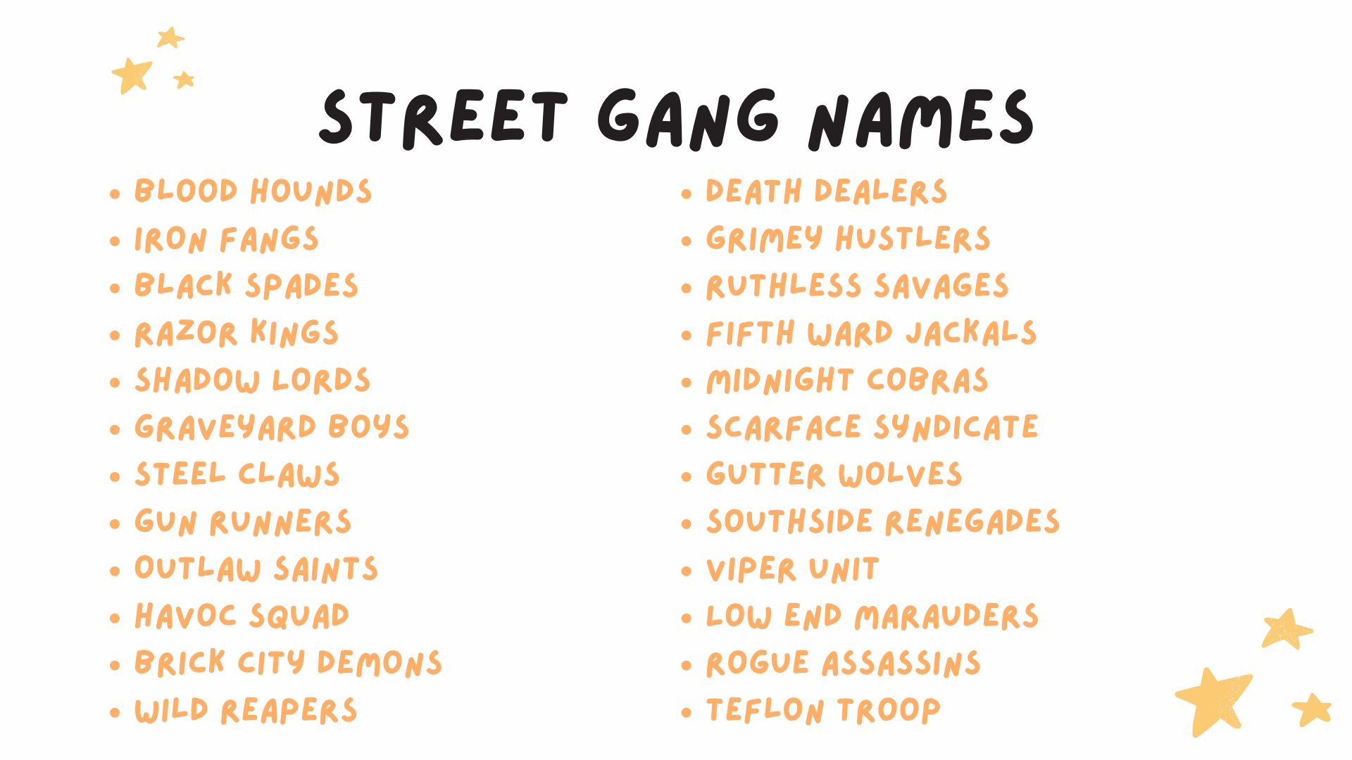 Street Gang Names