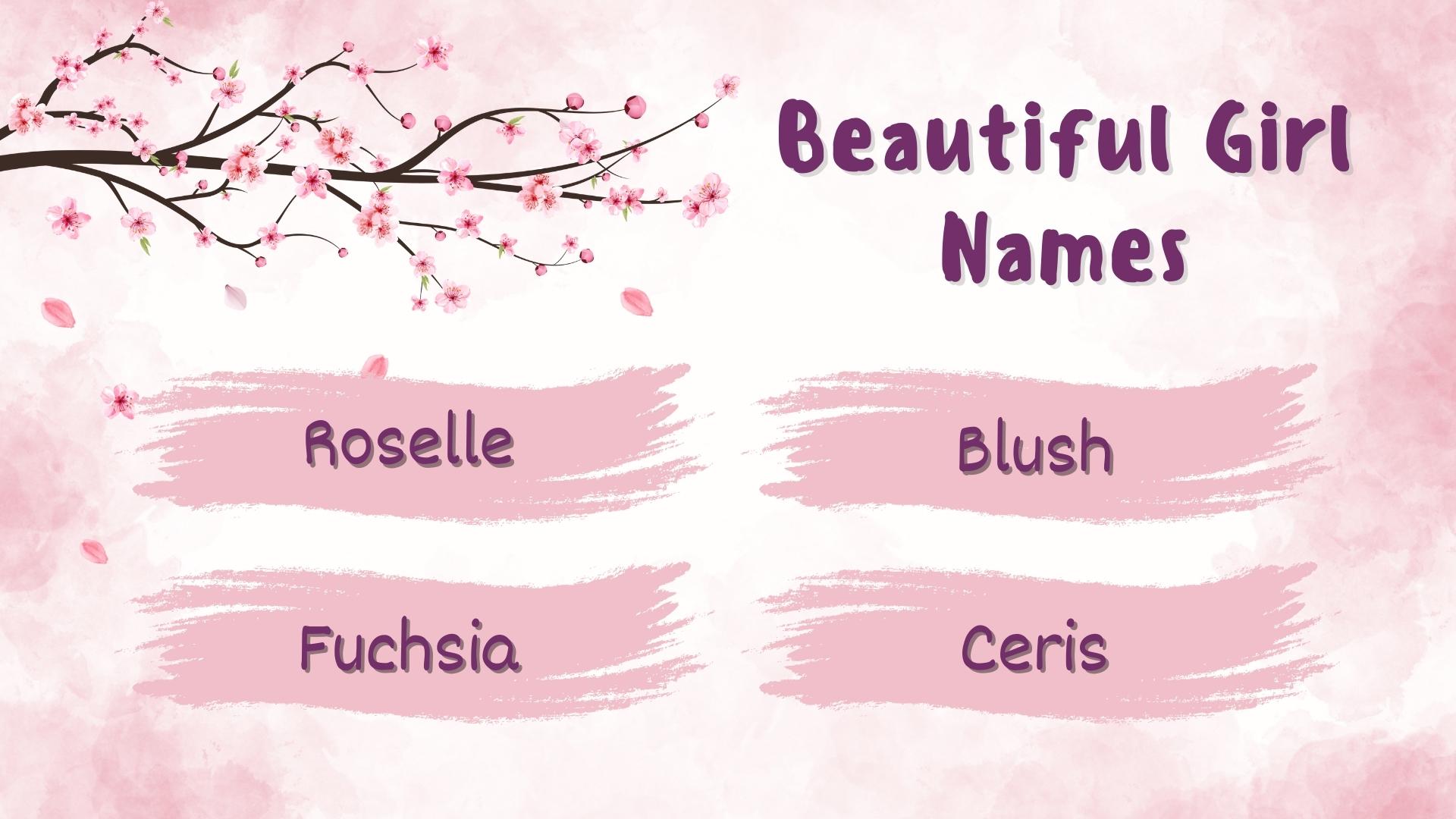 Beautiful Girl Names with Pink-Inspired Meanings