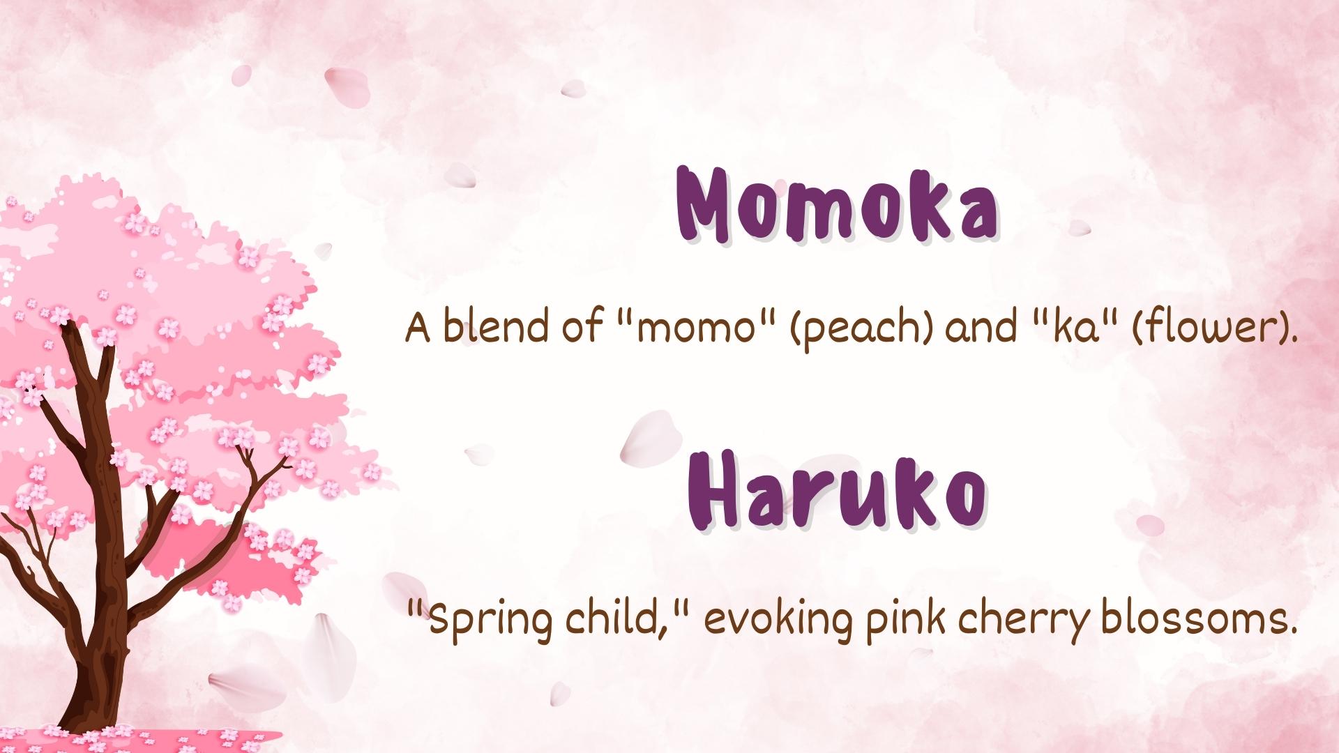 Popular Japanese Names Meaning “Pink