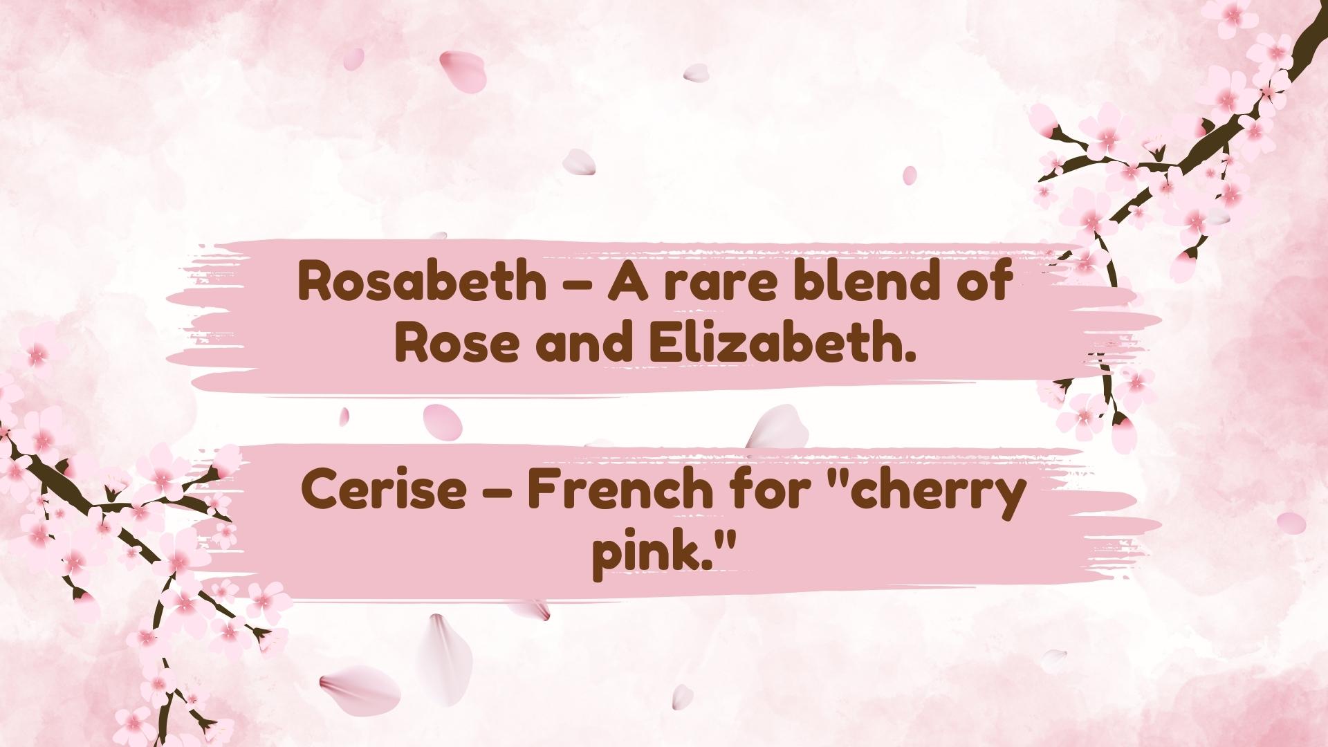 Unique and Rare Names That Mean “Pink