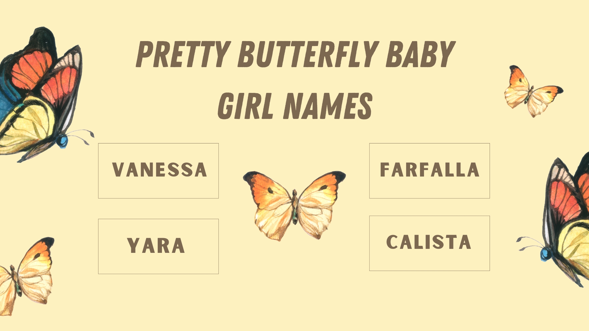 Pretty Butterfly Baby Girl Names