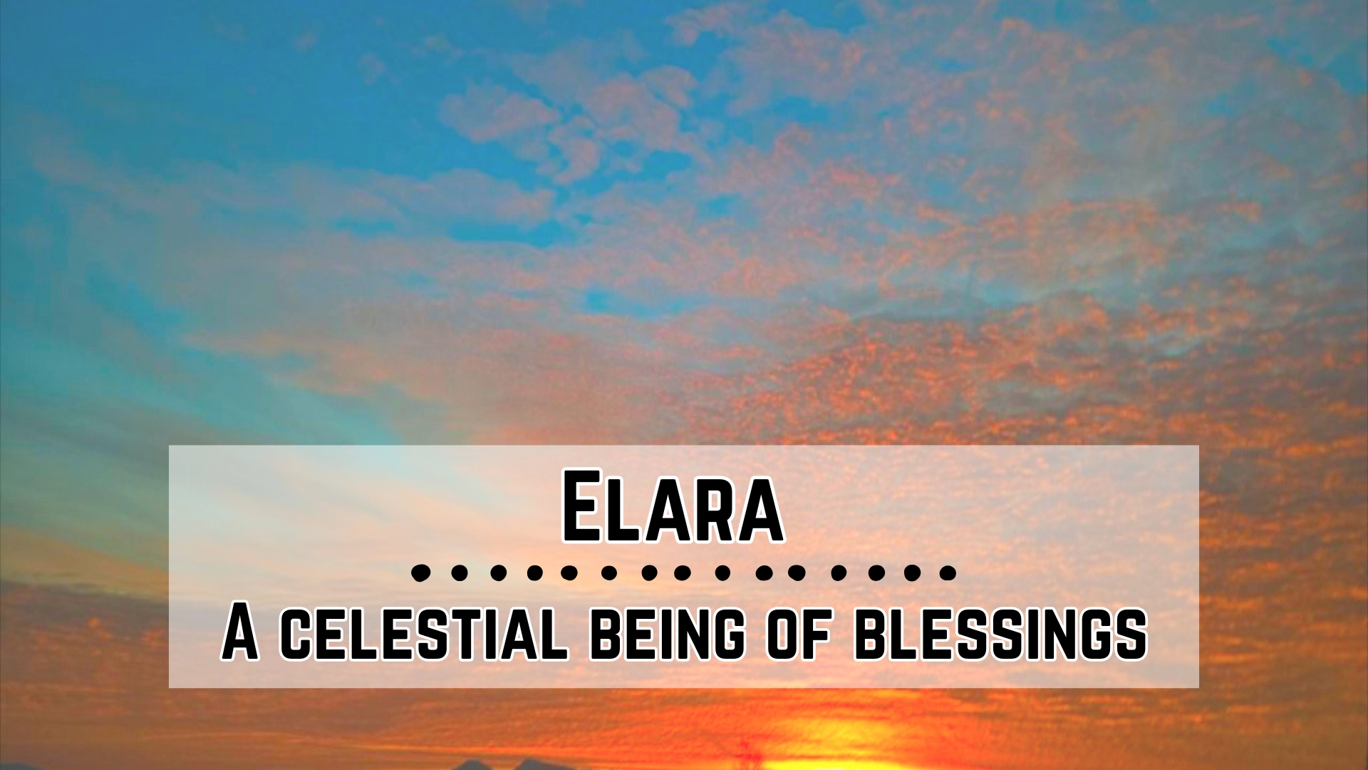 Elara – A celestial being of blessings